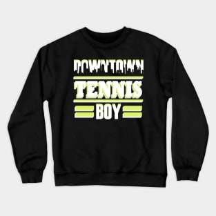 Tennis tennis court forehand backhand sports boys Crewneck Sweatshirt